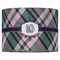 Plaid with Pop 16" Drum Lampshade - FRONT (Fabric)