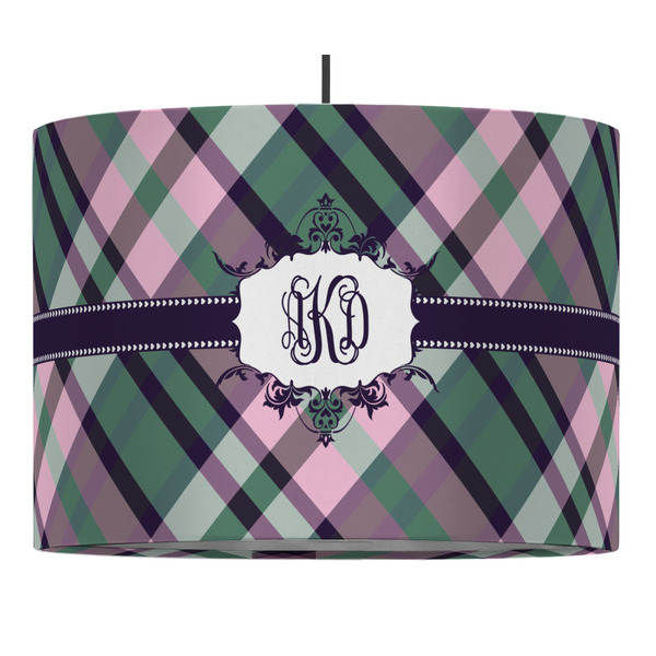 Custom Plaid with Pop Drum Pendant Lamp (Personalized)