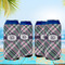 Plaid with Pop 16oz Can Sleeve - Set of 4 - LIFESTYLE