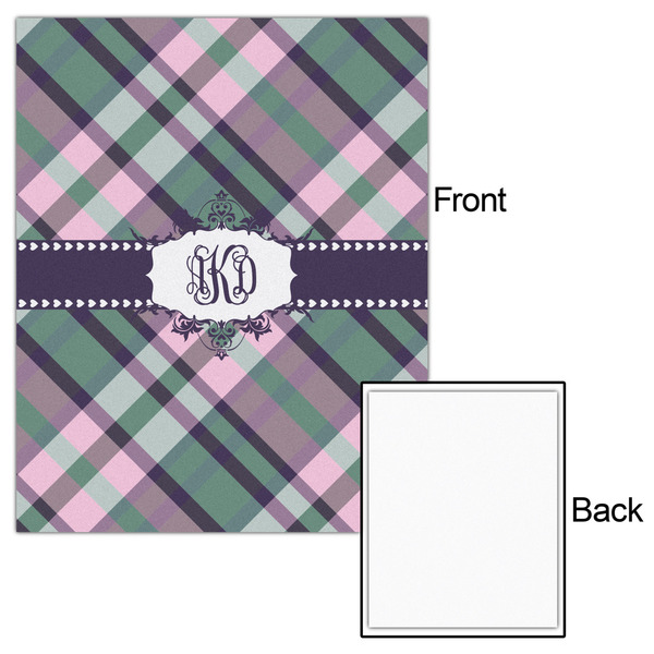 Plaid with Pop 16x20 - Matte Poster - Front & Back