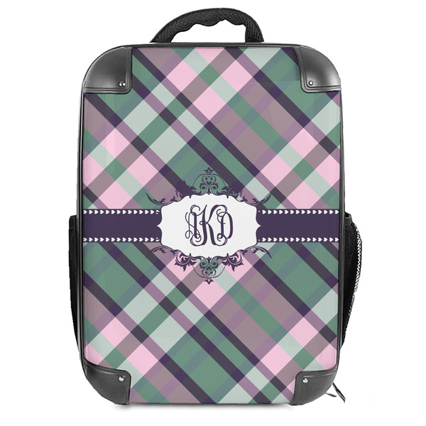 Custom Plaid with Pop Hard Shell Backpack (Personalized)