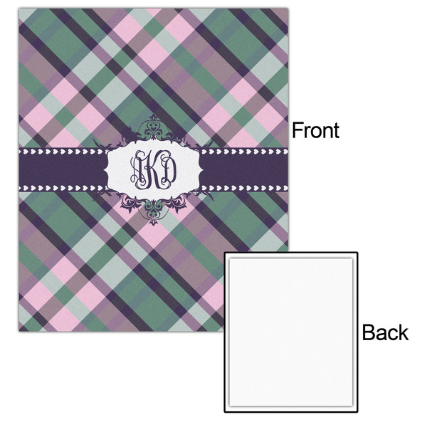Plaid with Pop 20x24 - Matte Poster - Front & Back