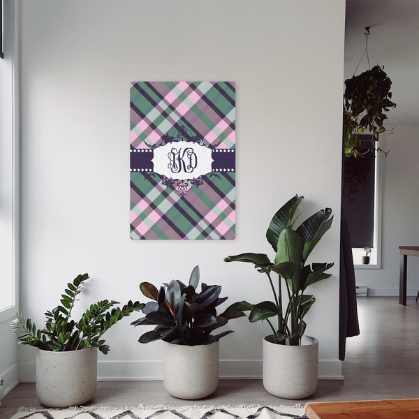 Plaid with Pop 20x30 - Canvas Print - In Context