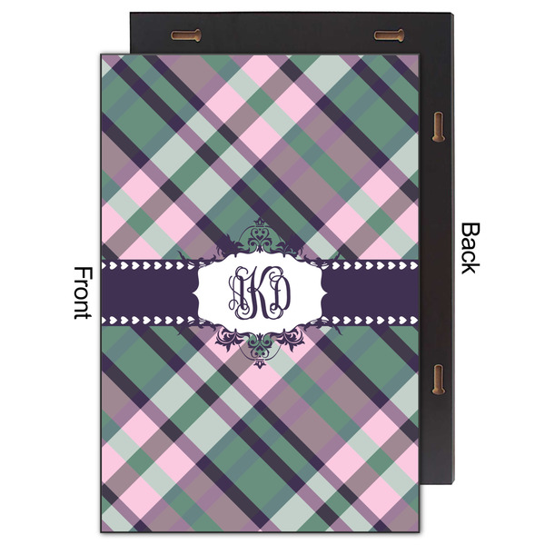 Plaid with Pop 20x30 Wood Print - Front & Back View