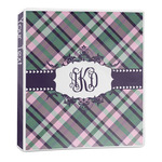 Plaid with Pop 3-Ring Binder - 1 inch (Personalized)