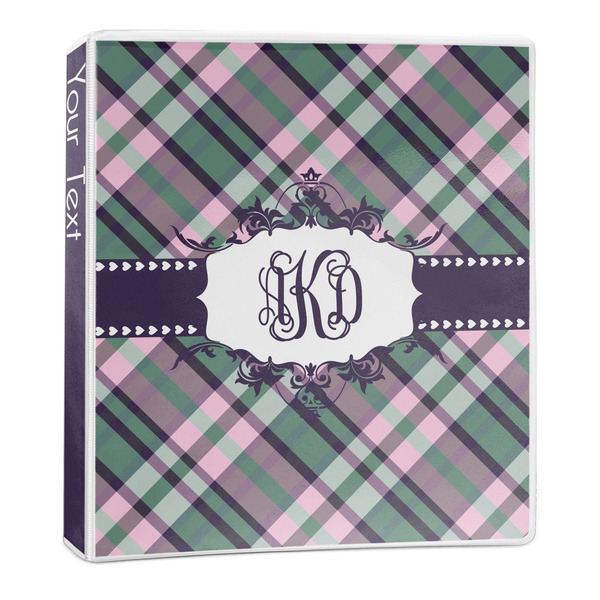Custom Plaid with Pop 3-Ring Binder - 1 inch (Personalized)