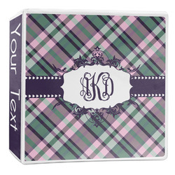 Plaid with Pop 3-Ring Binder - 2 inch (Personalized)