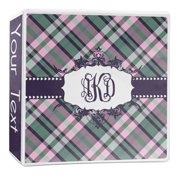Custom Plaid with Pop 3-Ring Binder - 2 inch (Personalized)