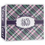 Plaid with Pop 3-Ring Binder - 3 inch (Personalized)