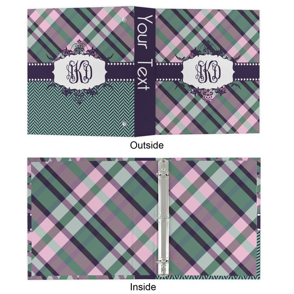Plaid with Pop 3 Ring Binders - Full Wrap - 1" - APPROVAL