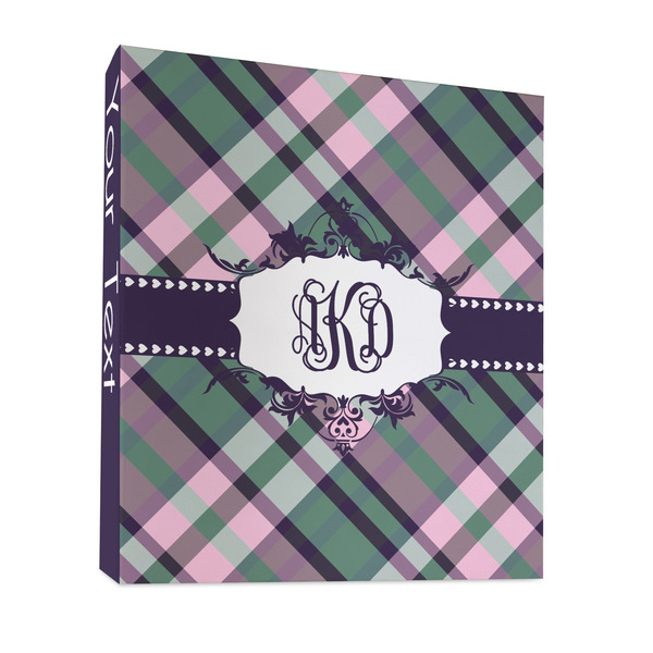 Custom Plaid with Pop 3 Ring Binder - Full Wrap - 1" (Personalized)