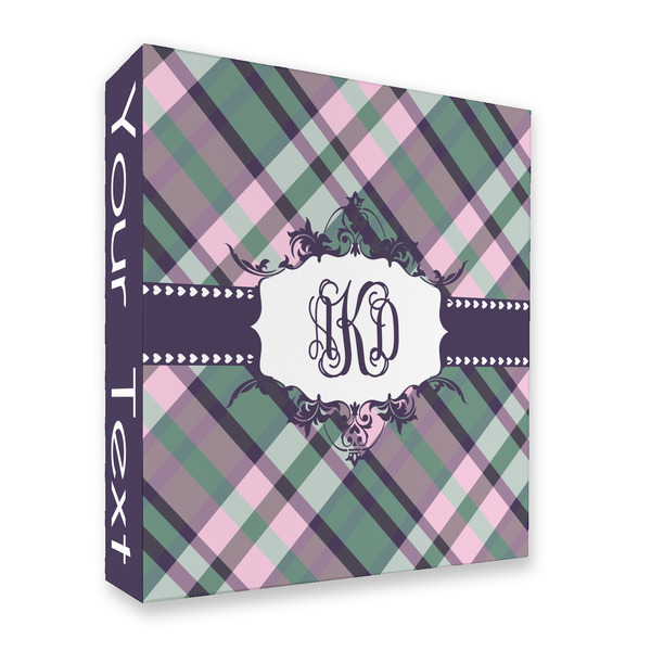 Custom Plaid with Pop 3 Ring Binder - Full Wrap - 2" (Personalized)
