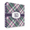 Plaid with Pop 3 Ring Binder - Full Wrap - 2" (Personalized)
