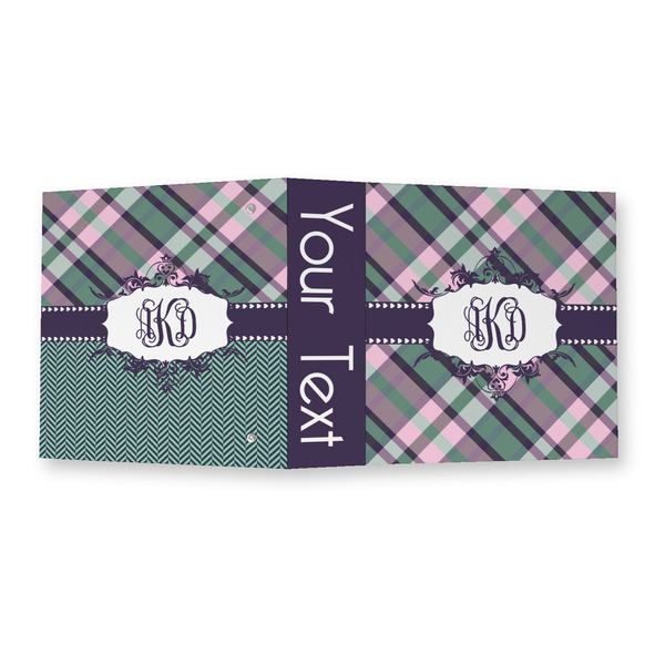 Plaid with Pop 3 Ring Binders - Full Wrap - 2" - OPEN OUTSIDE