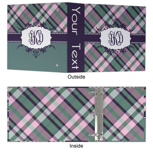 Plaid with Pop 3 Ring Binders - Full Wrap - 3" - APPROVAL
