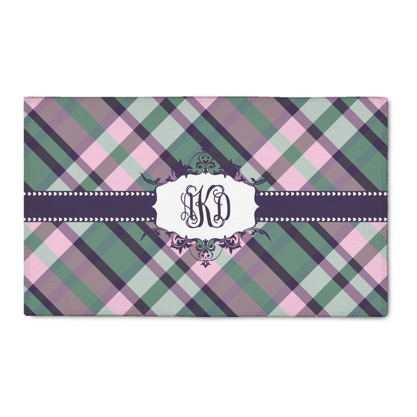 Custom Plaid with Pop 3' x 5' Patio Rug (Personalized)