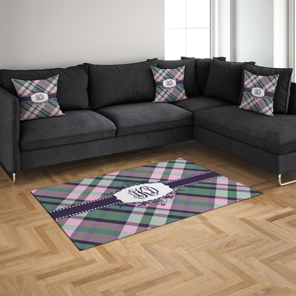 Plaid with Pop 4'x6' Indoor Area Rugs - IN CONTEXT