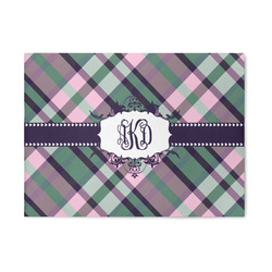 Plaid with Pop 5' x 7' Patio Rug (Personalized)