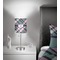 Plaid with Pop 7 inch drum lamp shade - in room