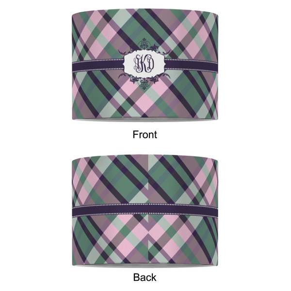 Plaid with Pop 8" Drum Lampshade - APPROVAL (Fabric)