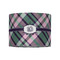 Plaid with Pop 8" Drum Lampshade - FRONT (Fabric)