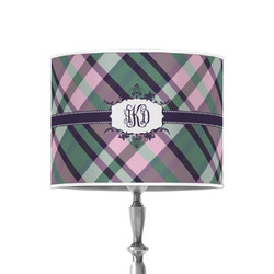Plaid with Pop 8" Drum Lamp Shade - Poly-film (Personalized)