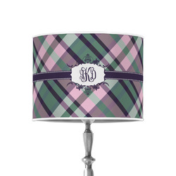 Plaid with Pop 8" Drum Lamp Shade - Poly-film (Personalized)
