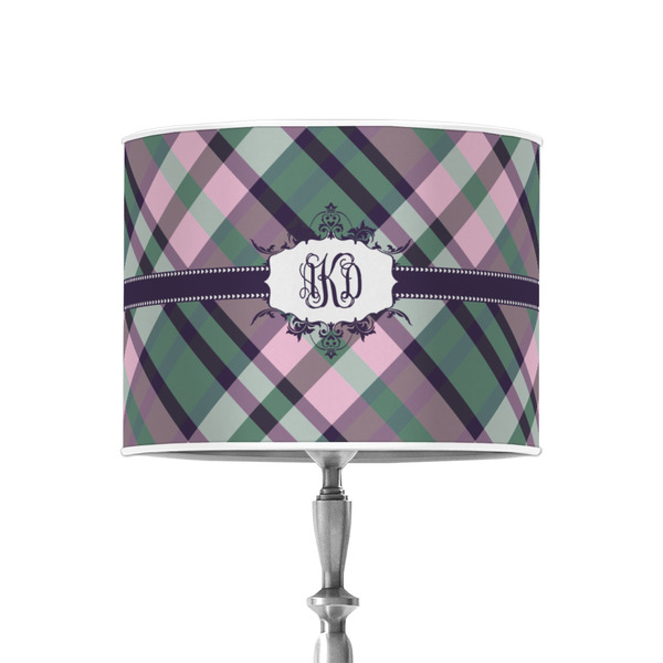 Custom Plaid with Pop 8" Drum Lamp Shade - Poly-film (Personalized)