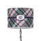 Plaid with Pop 8" Drum Lampshade - ON STAND (Poly Film)