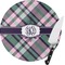 Plaid with Pop 8 Inch Small Glass Cutting Board