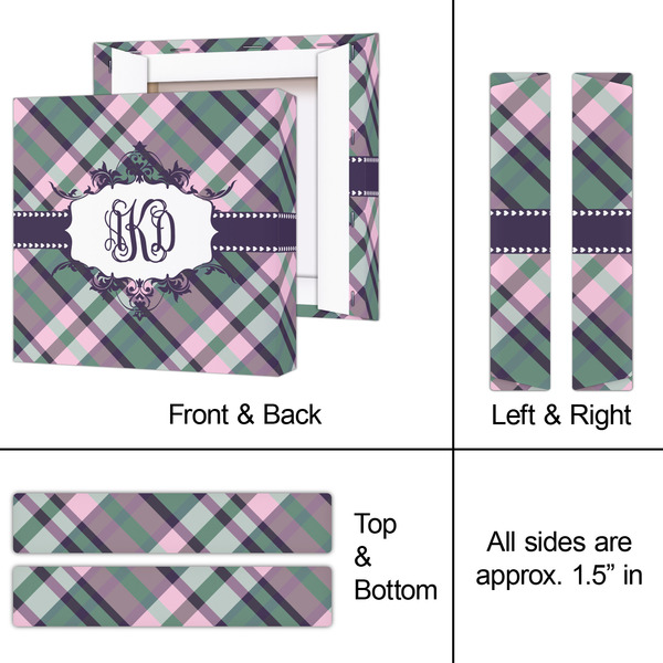 Plaid with Pop 8x8 - Canvas Print - Approval