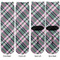 Plaid with Pop Adult Crew Socks - Double Pair - Front and Back - Apvl