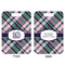 Plaid with Pop Aluminum Luggage Tag (Front + Back)