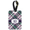 Plaid with Pop Metal Luggage Tag w/ Monogram