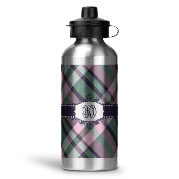 Custom Plaid with Pop Water Bottle - Aluminum - 20 oz (Personalized)