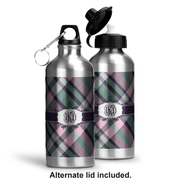 Plaid with Pop Aluminum Water Bottle - Alternate lid options