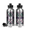 Plaid with Pop Aluminum Water Bottle - Front and Back