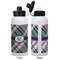 Plaid with Pop Aluminum Water Bottle - White APPROVAL