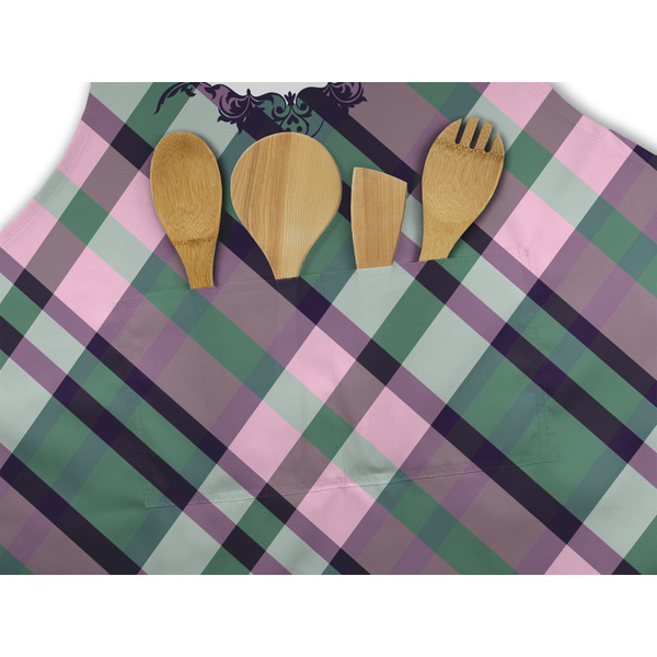 Plaid with Pop Apron - Pocket Detail with Props