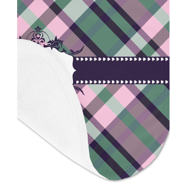 Plaid with Pop Baby Bib - AFT detail