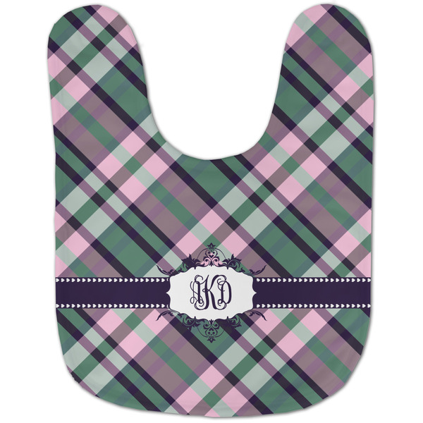 Plaid with Pop Baby Bib - AFT flat