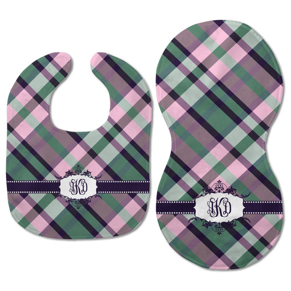 Plaid with Pop Baby Bib & Burp Set - Approval (new bib & burp)