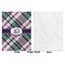 Plaid with Pop Baby Blanket (Single Side - Printed Front, White Back)