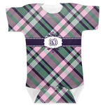 Plaid with Pop Baby Bodysuit 0-3 w/ Monogram