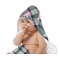 Plaid with Pop Baby Hooded Towel on Child
