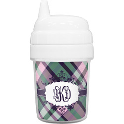 Plaid with Pop Baby Sippy Cup (Personalized)