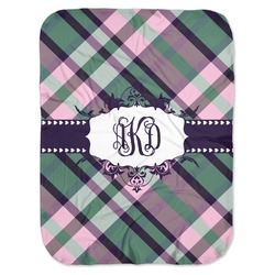 Plaid with Pop Baby Swaddling Blanket (Personalized)