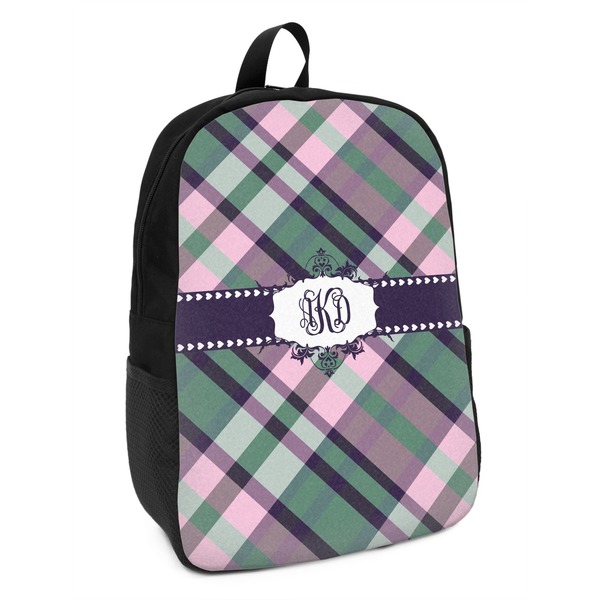 Custom Plaid with Pop Kids Backpack (Personalized)
