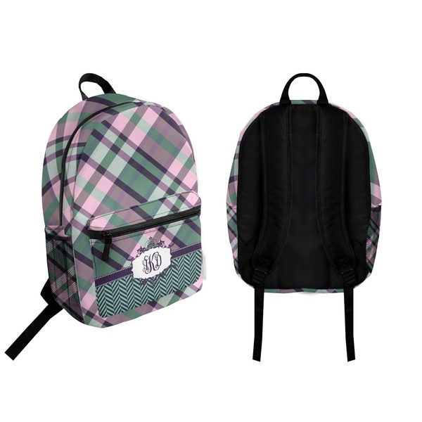 Plaid with Pop Backpack front and back - Apvl