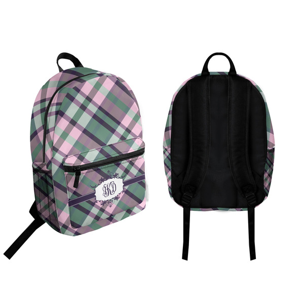 Plaid with Pop Backpack front and back - Apvl